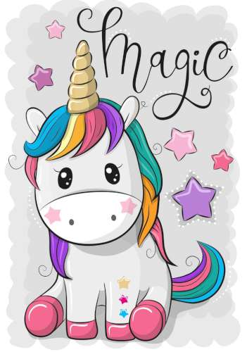 Unicorn Magic Edible Icing image - A4 - Click Image to Close